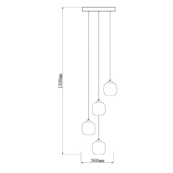 Grey pendant light modern, Tamino, 5,2W, 3000K LED