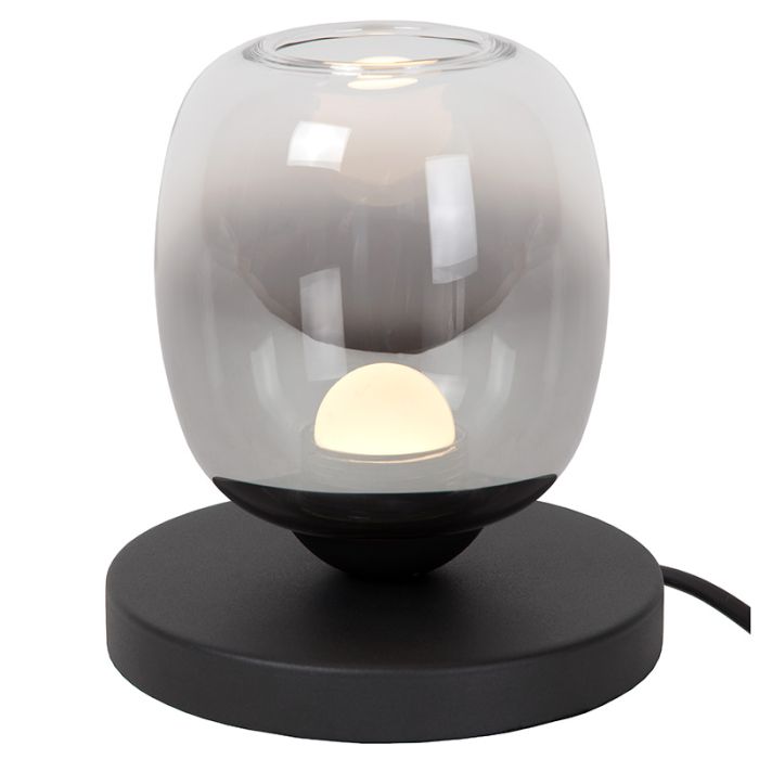 Grey table lamp modern, Tamino, 6W, 3000K LED, with switch