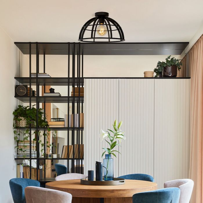 Black flush ceiling light modern, Dikra