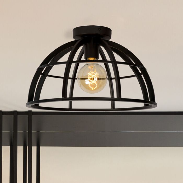 Black flush ceiling light modern, Dikra