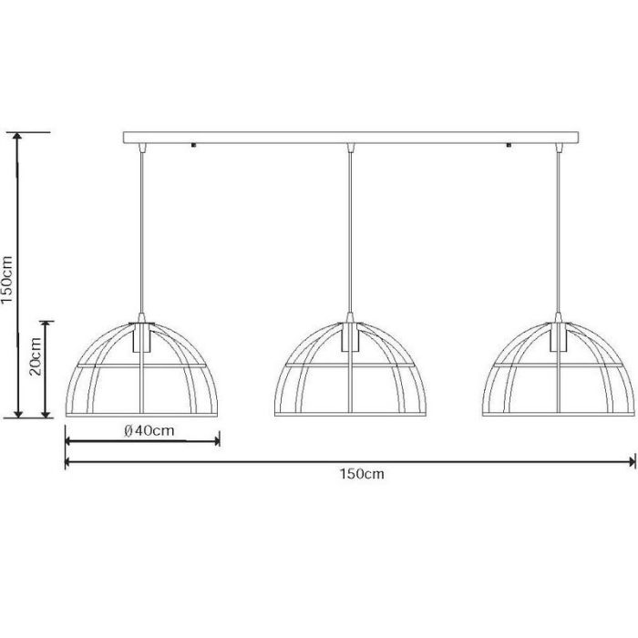 Black pendant light modern, Dikra