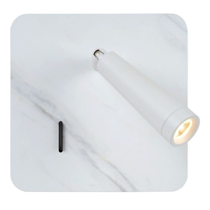 Wood wall light white, Oregon, 3W, 3000K LED, with switch