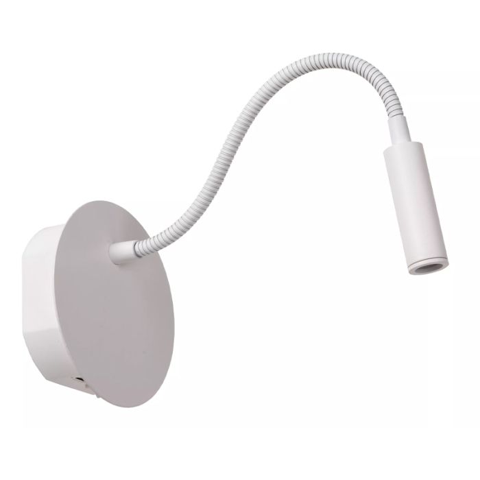 White bedside lamp modern, Jolijn, 2W, 3000K LED, with switch