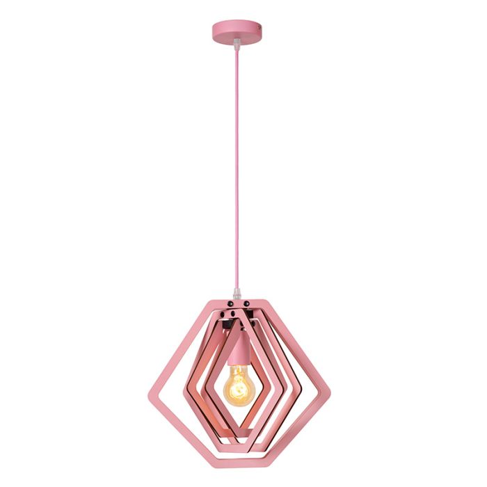 Pink children's pendant light modern, Mauro