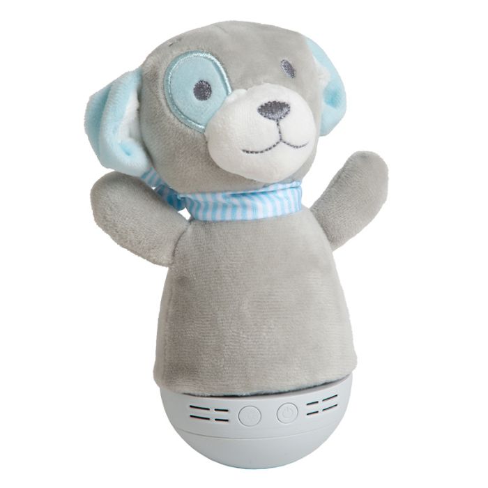 Grey children's table lamp modern, Dolly, 3W, RGB LED, with switch