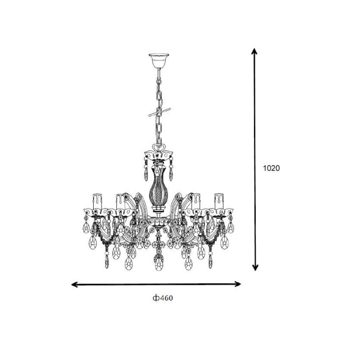 Transparent chandelier classic, Arabes