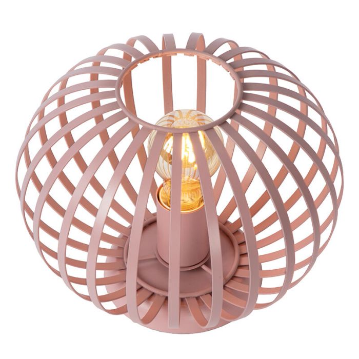 Pink table lamp modern, Merlina, with switch