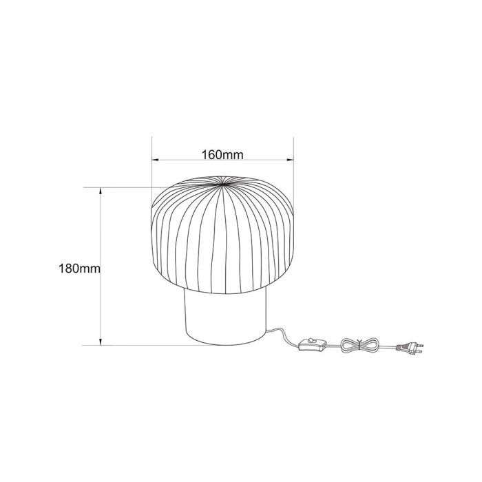 Golden table lamp retro, Jany, with switch