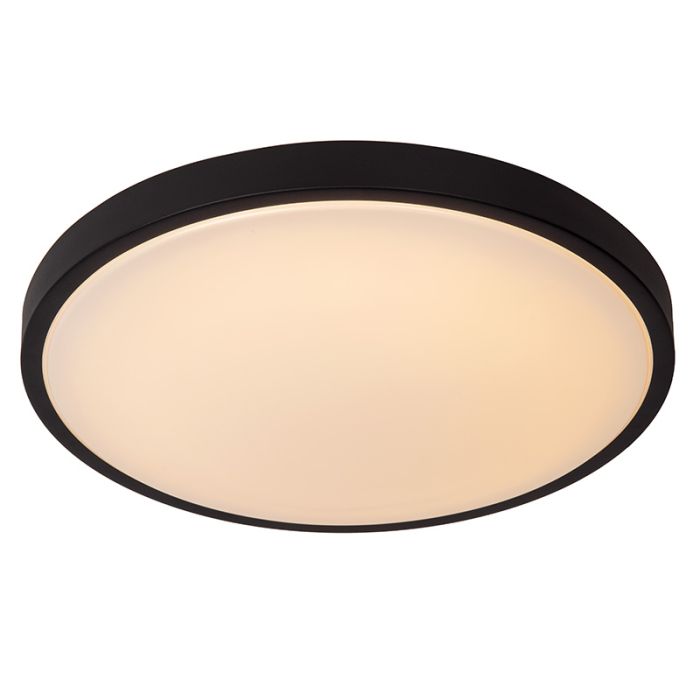Black bathroom ceiling light modern, Dasher, 24W, 2700K LED, IP44