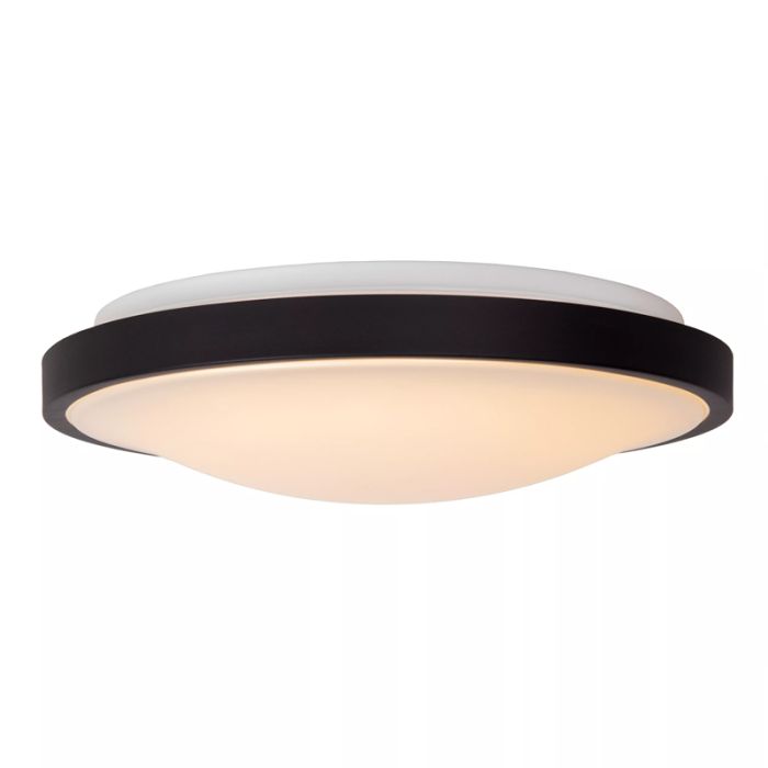 Black bathroom ceiling light modern, Dasher, 24W, 2700K LED, IP44
