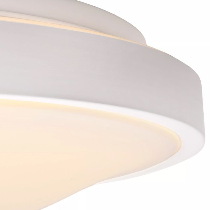 White bathroom ceiling light modern, Dasher, 24W, 2700K LED, IP44