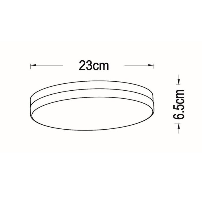 Black bathroom ceiling light plastic, Biskit, 12W, 2700K LED, IP44