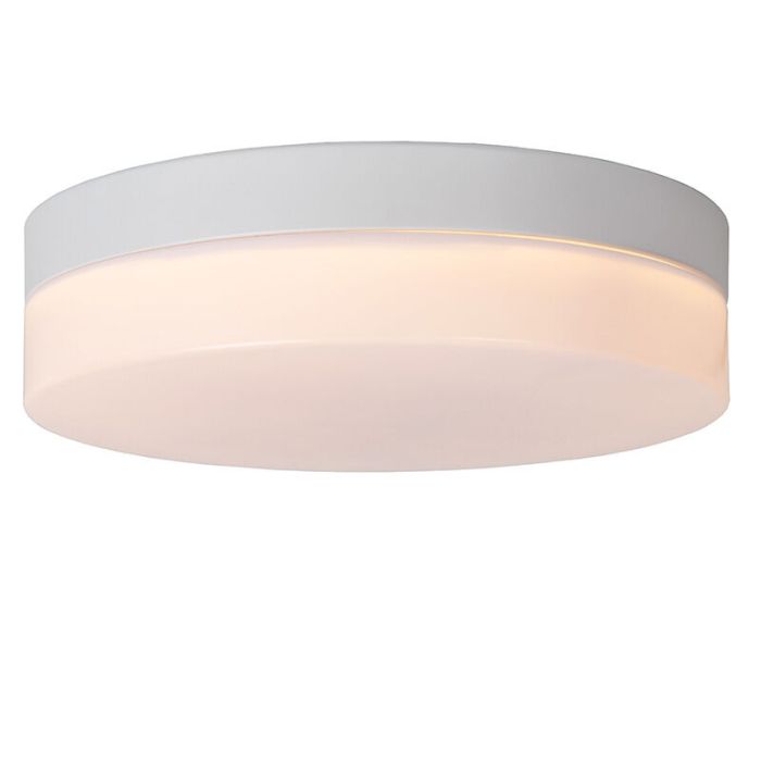 White bathroom ceiling light plastic, Biskit, 12W, 2700K LED, IP44