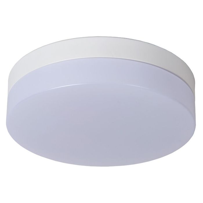 White bathroom ceiling light plastic, Biskit, 12W, 2700K LED, IP44
