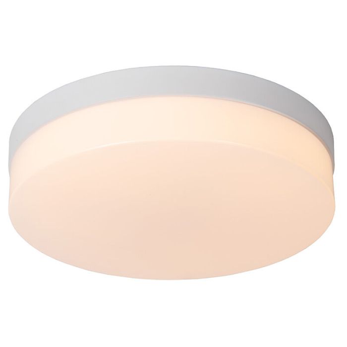 White bathroom ceiling light plastic, Biskit, 18W, 2700K LED, IP44
