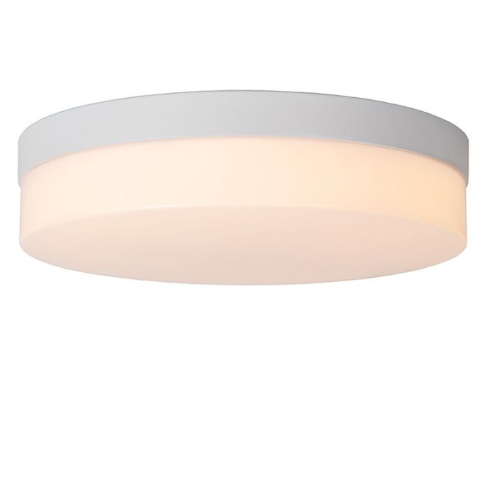 White bathroom ceiling light plastic, Biskit, 18W, 2700K LED, IP44