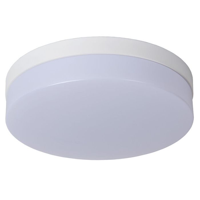 White bathroom ceiling light plastic, Biskit, 18W, 2700K LED, IP44