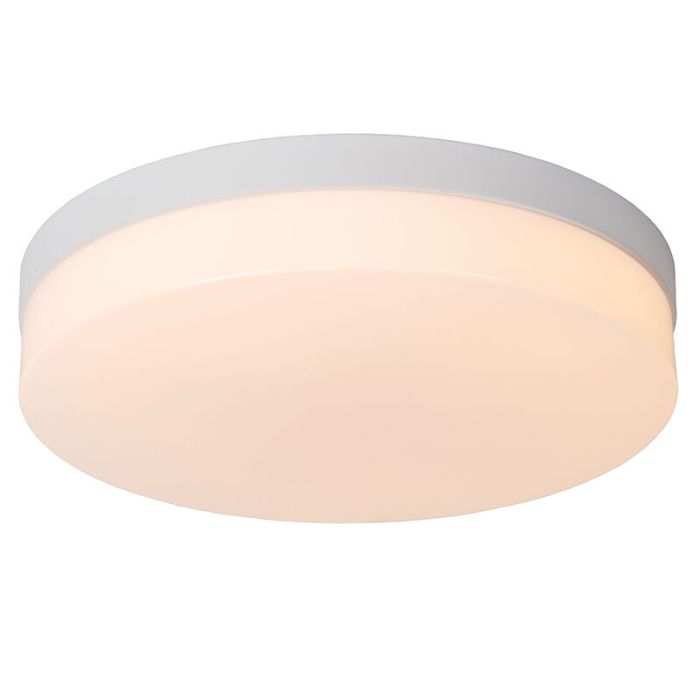 White bathroom ceiling light plastic, Biskit, 24W, 2700K LED, IP44