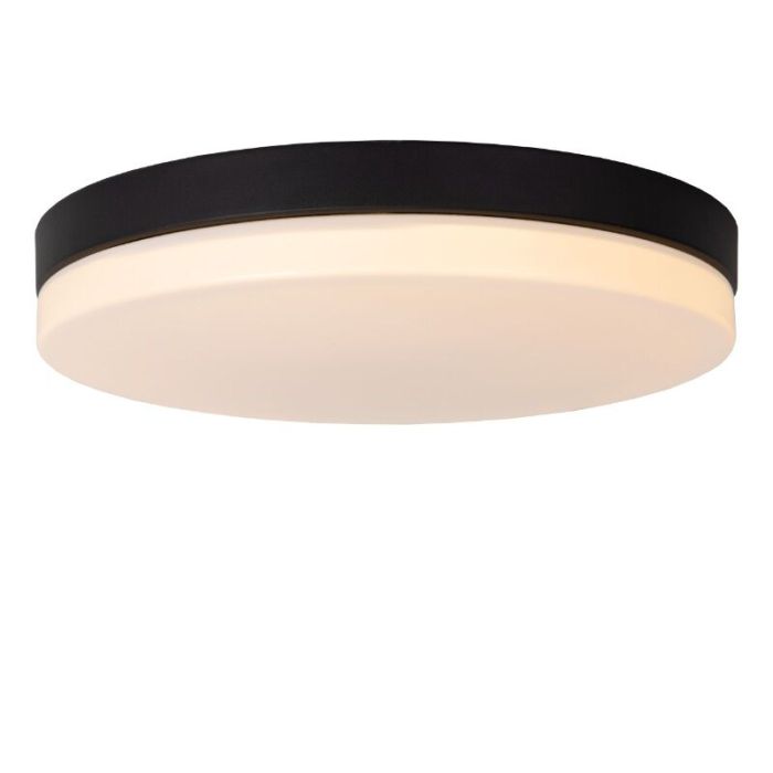Black bathroom ceiling light plastic, Biskit, 36W, 2700K LED, IP44