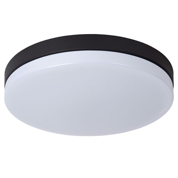 Black bathroom ceiling light plastic, Biskit, 36W, 2700K LED, IP44