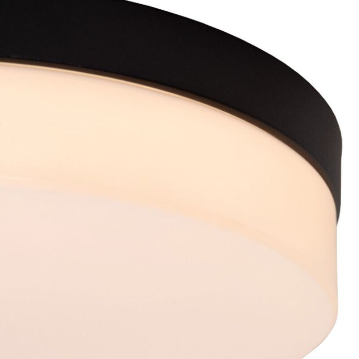Black bathroom ceiling light plastic, Biskit, 36W, 2700K LED, IP44