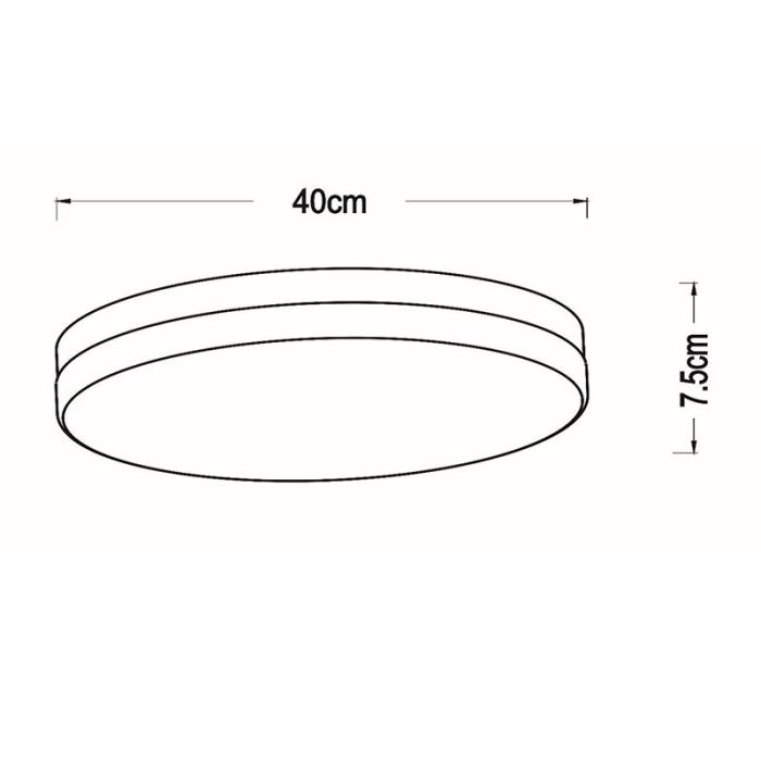 Black bathroom ceiling light plastic, Biskit, 36W, 2700K LED, IP44