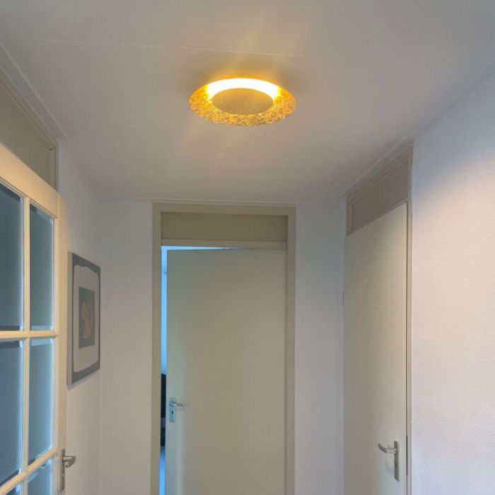 Golden flush ceiling light modern, Foskal, 6W, 2700K LED