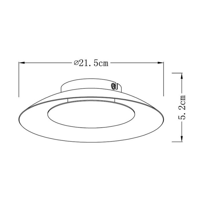 Golden flush ceiling light modern, Foskal, 6W, 2700K LED