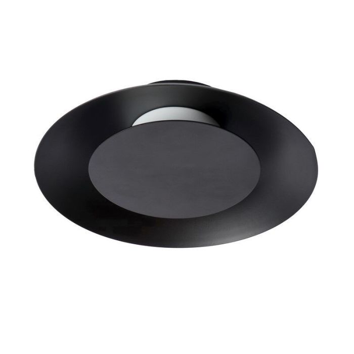 Black flush ceiling light modern, Foskal, 6W, 2700K LED