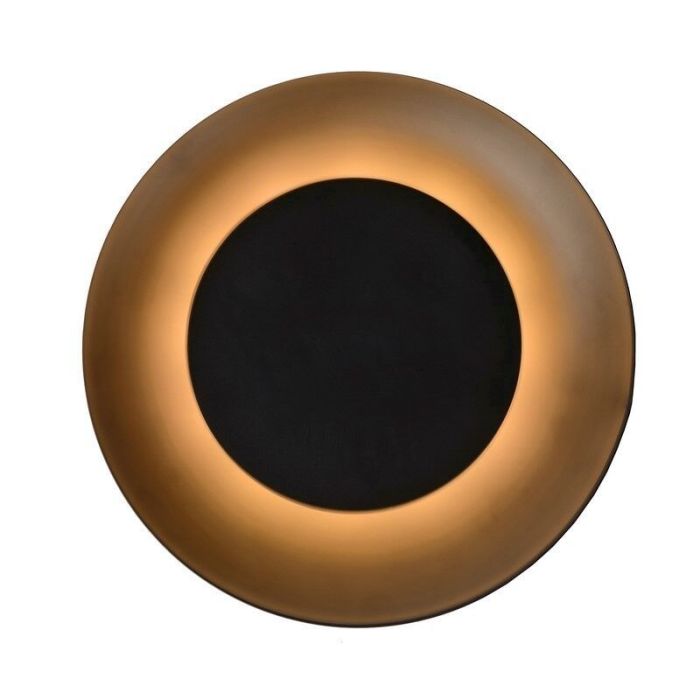 Black flush ceiling light modern, Foskal, 6W, 2700K LED
