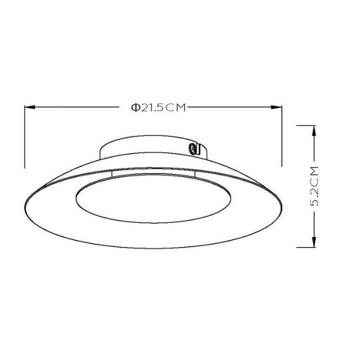 Black flush ceiling light modern, Foskal, 6W, 2700K LED