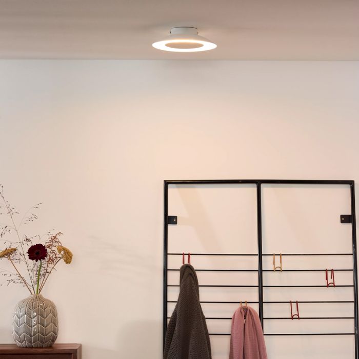 White flush ceiling light modern, Foskal, 6W, 2700K LED