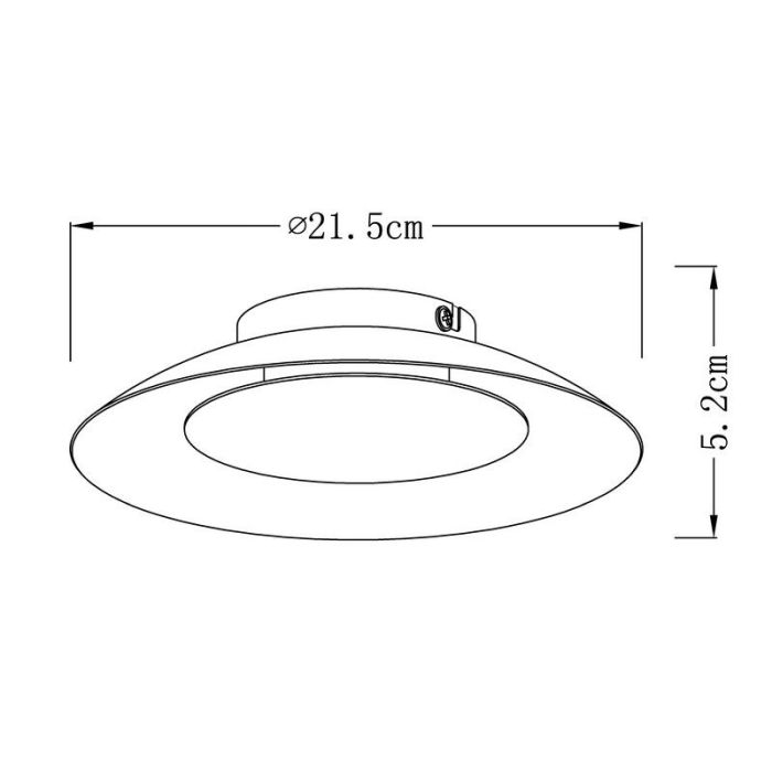 White flush ceiling light modern, Foskal, 6W, 2700K LED