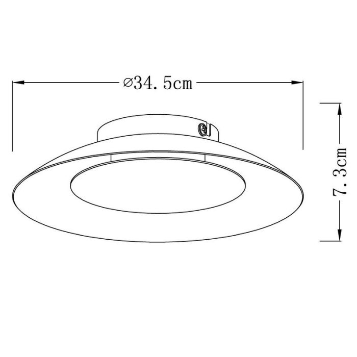 Golden flush ceiling light modern, Foskal, 12W, 2700K LED
