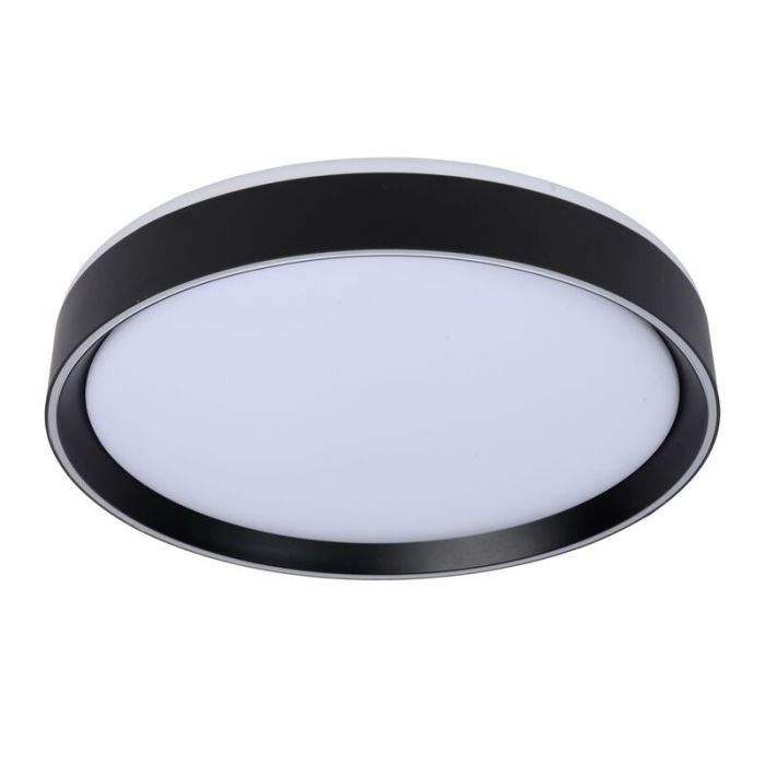 Black flush ceiling light modern, Nuria, 24W, 2700K LED
