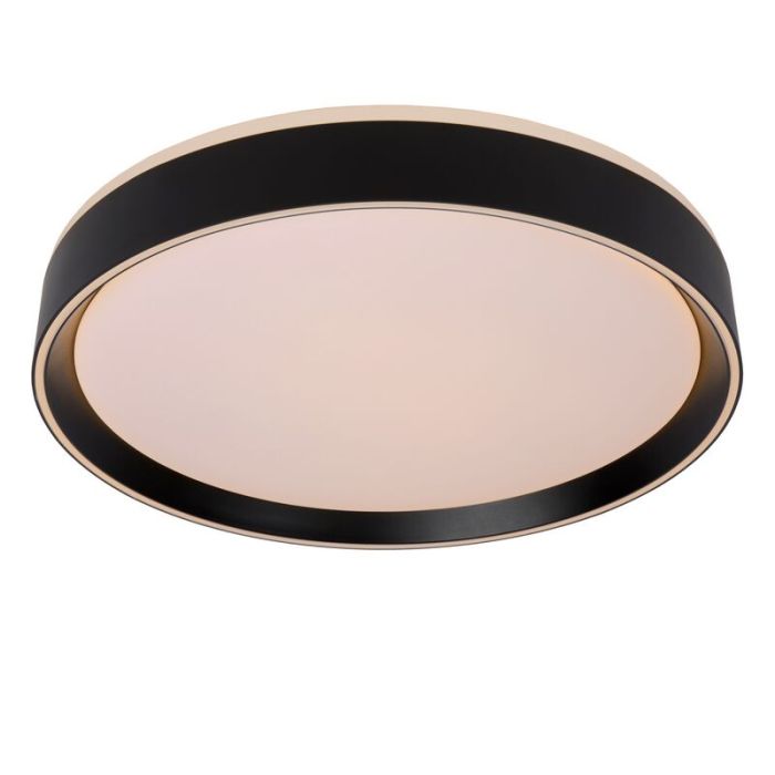 Black flush ceiling light modern, Nuria, 24W, 2700K LED