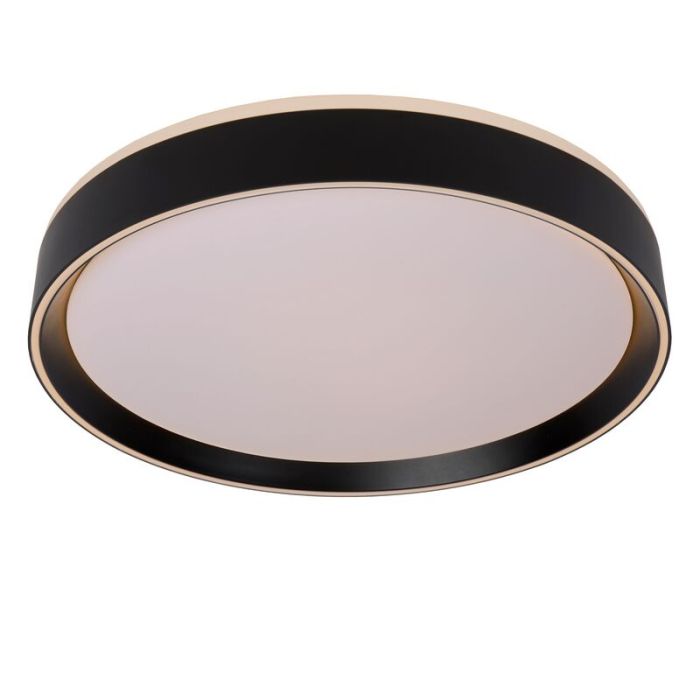 Black flush ceiling light modern, Nuria, 24W, 2700K LED
