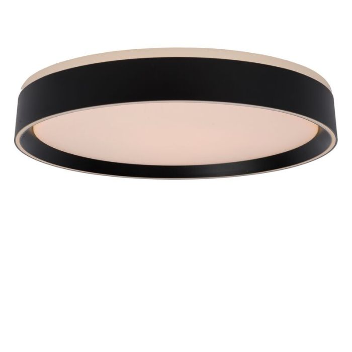 Black flush ceiling light modern, Nuria, 24W, 2700K LED