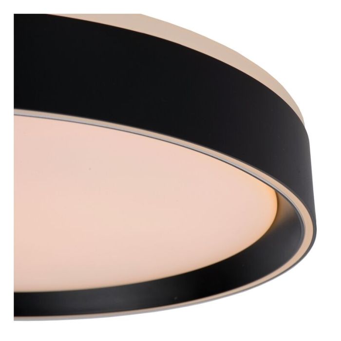 Black flush ceiling light modern, Nuria, 24W, 2700K LED