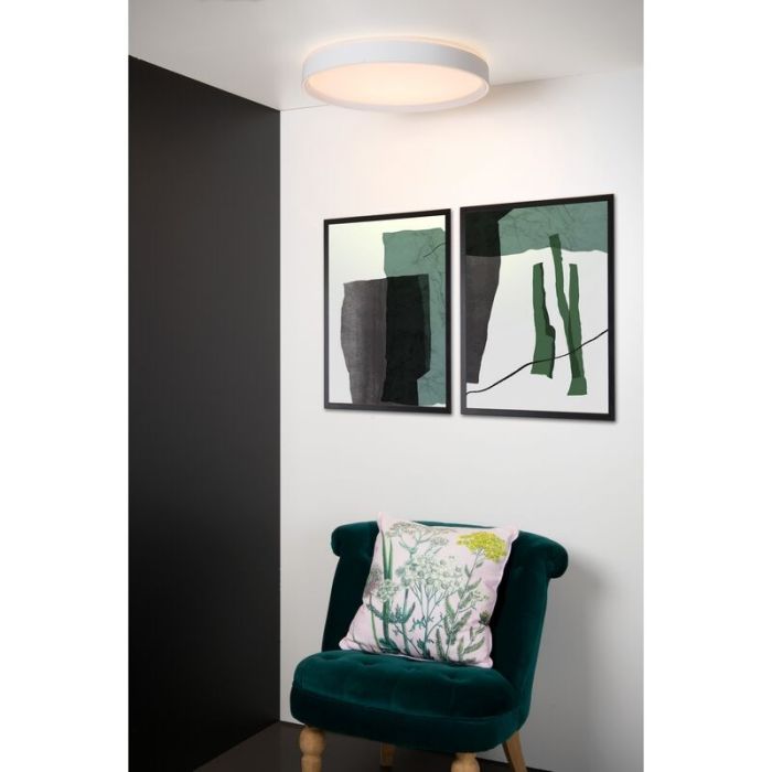 Black flush ceiling light modern, Nuria, 36W, 2700K LED