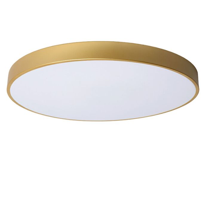 Golden flush ceiling light modern, Unar, 60W, 2700K LED, 3-step dimmable