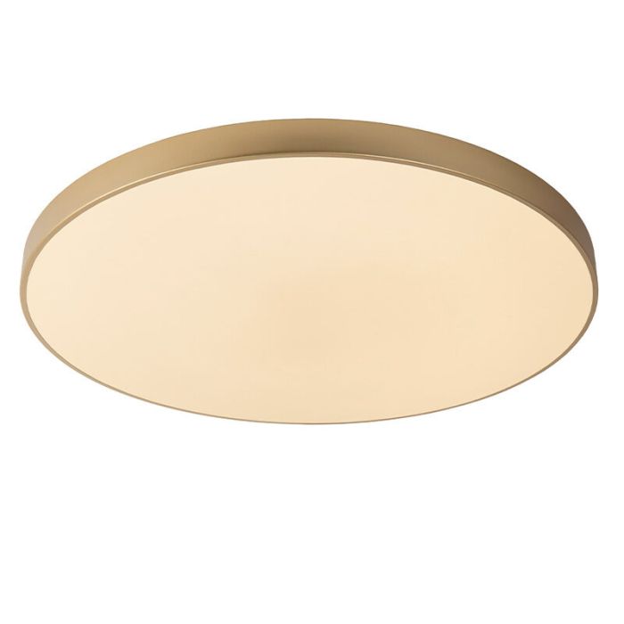 Golden flush ceiling light modern, Unar, 80W, 2700K LED, 3-step dimmable