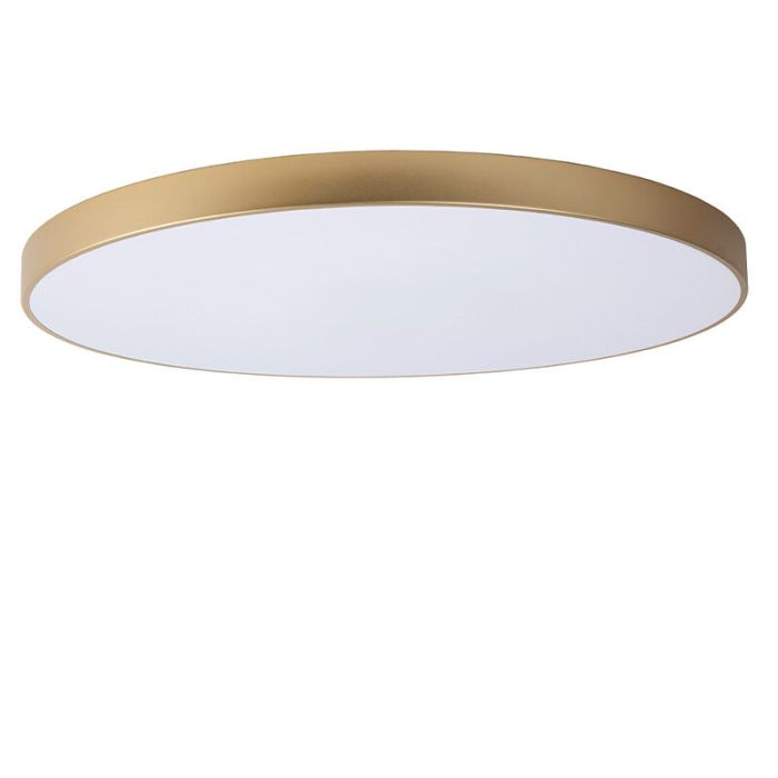 Golden flush ceiling light modern, Unar, 80W, 2700K LED, 3-step dimmable