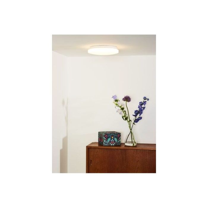 White flush ceiling light modern, Otis, 14W, 3000K LED