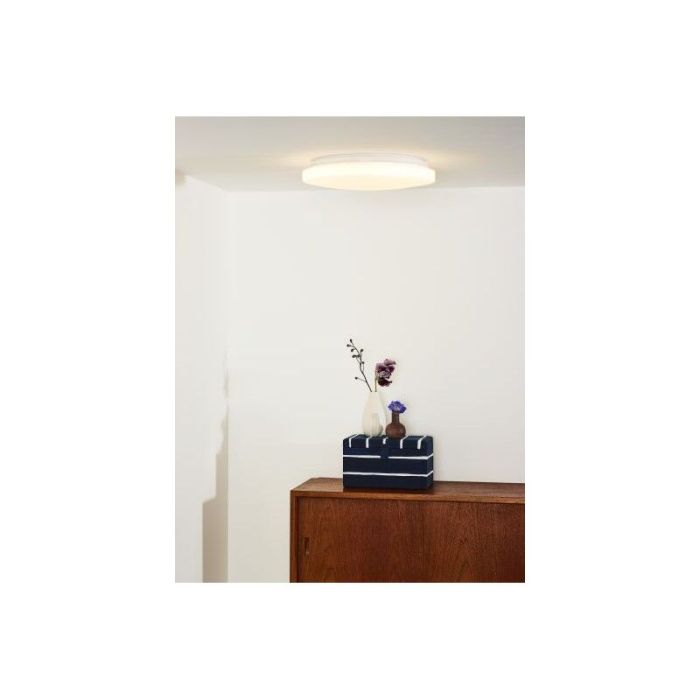 White flush ceiling light modern, Otis, 26W, 3000K LED