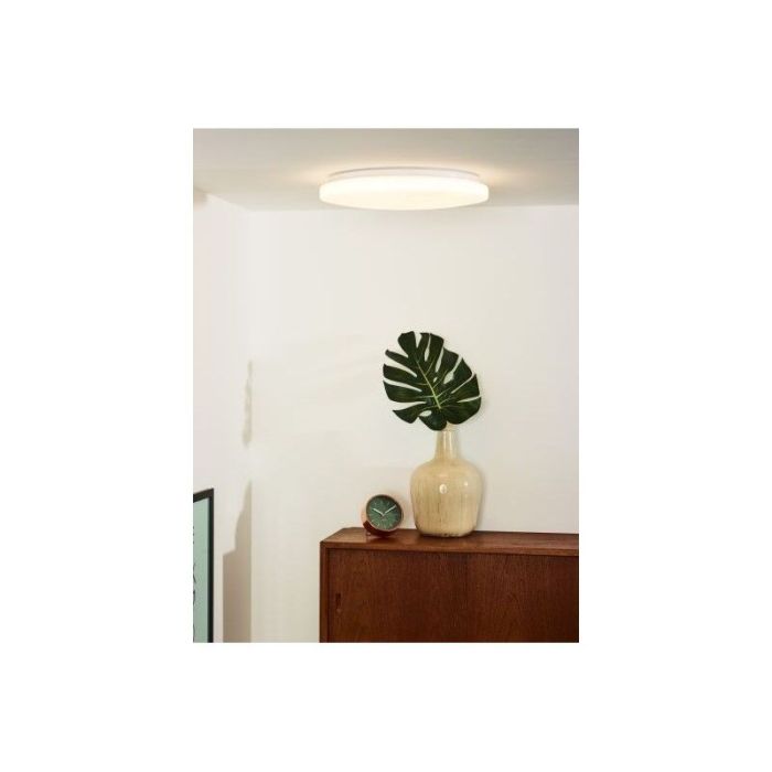 White flush ceiling light modern, Otis, 32W, 3000K LED