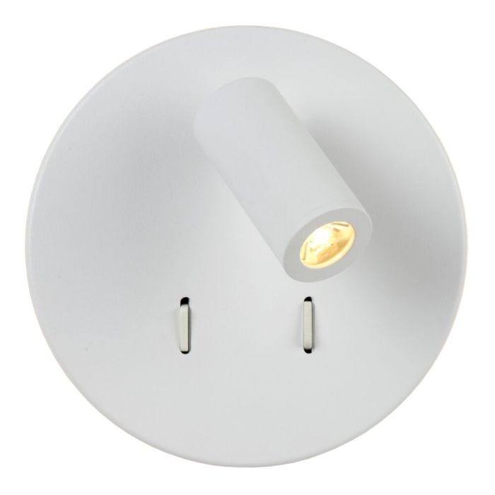 White wall light modern, Bentjer, 6W, 3000K LED, with switch