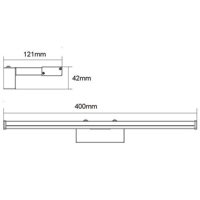 Chrome wall light modern, Onno, 8W, 3000K LED, IP44