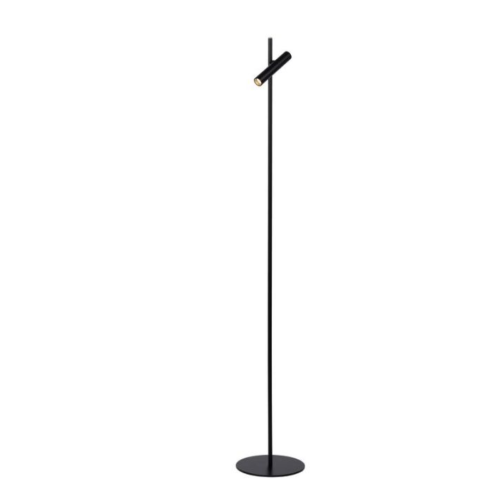 Black reading floor lamp modern, Philon, 4,5W, 3000K LED, with touch dimmer