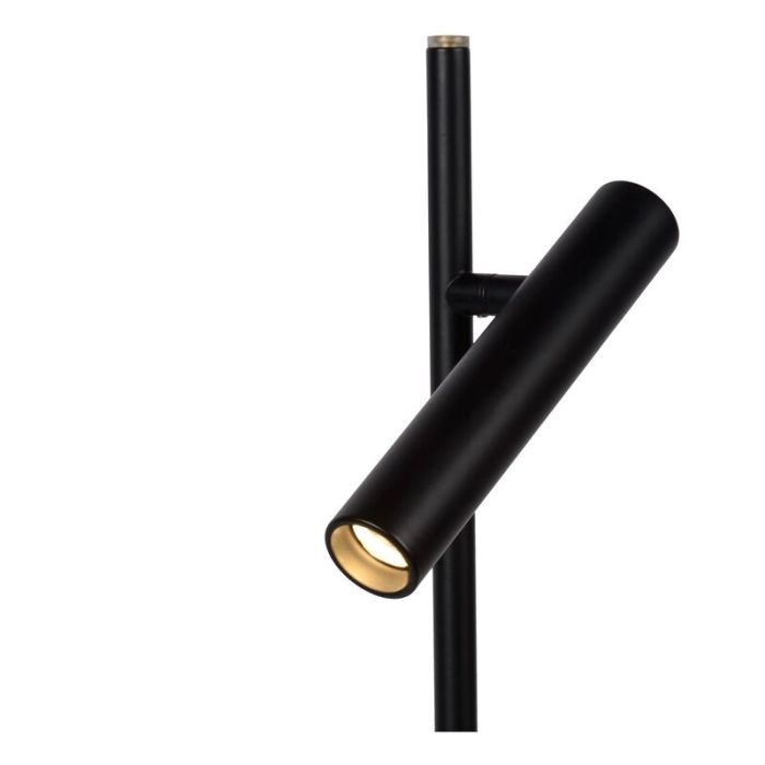 Black reading floor lamp modern, Philon, 4,5W, 3000K LED, with touch dimmer